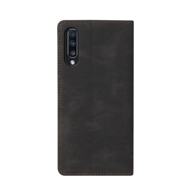 For Samsung Galaxy A70 Simple Suction Closure Horizontal Flip Leather Case with Holder & Card Slot & Wallet(Black) by buy2fix