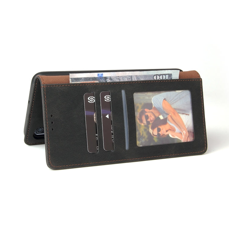 For Samsung Galaxy A70 Simple Suction Closure Horizontal Flip Leather Case with Holder & Card Slot & Wallet(Black) by buy2fix