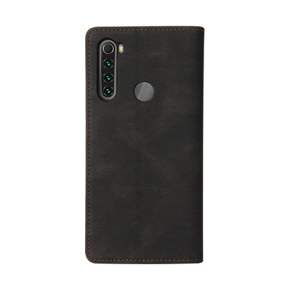 For Xiaomi Redmi Note 8T Simple Suction Closure Horizontal Flip Leather Case with Holder & Card Slot & Wallet(Black) by buy2fix