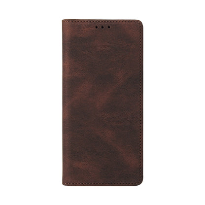 For Xiaomi Redmi Note 8T Simple Suction Closure Horizontal Flip Leather Case with Holder & Card Slot & Wallet(Brown) by buy2fix