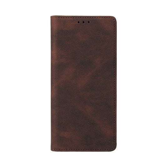 For Xiaomi Redmi Note 8T Simple Suction Closure Horizontal Flip Leather Case with Holder & Card Slot & Wallet(Brown) by buy2fix