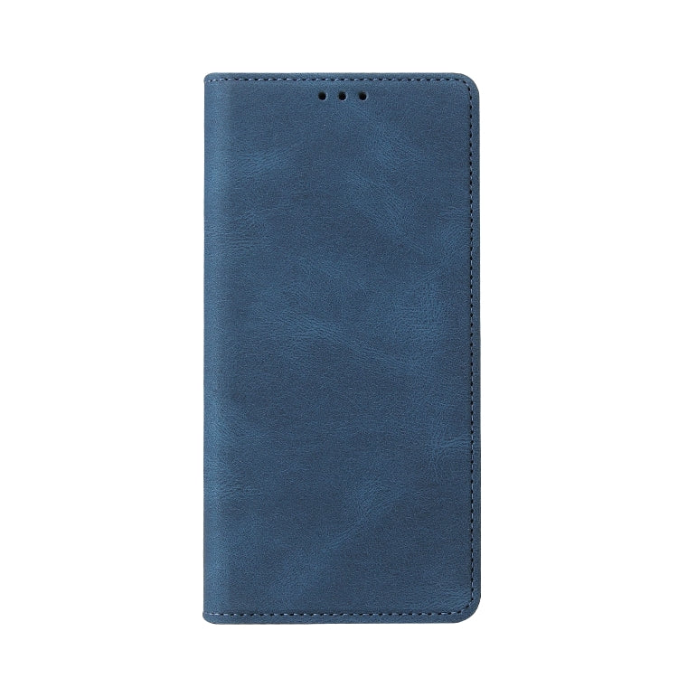 For Xiaomi Redmi Note 8 Pro Simple Suction Closure Horizontal Flip Leather Case with Holder & Card Slot & Wallet(Blue) by buy2fix