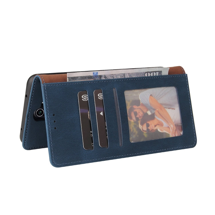 For Xiaomi Redmi Note 8 Pro Simple Suction Closure Horizontal Flip Leather Case with Holder & Card Slot & Wallet(Blue) by buy2fix