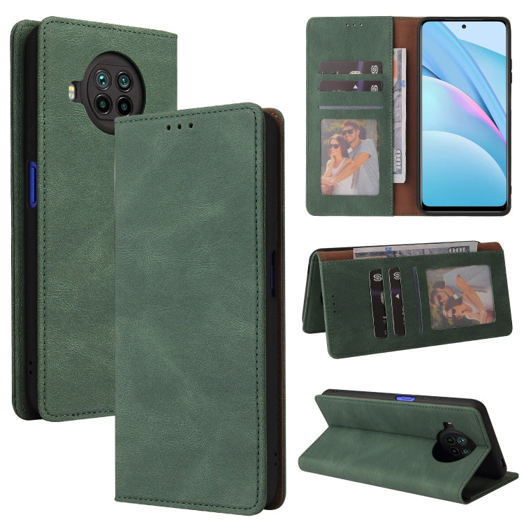 For Xiaomi Mi 10T Lite 5G Simple Suction Closure Horizontal Flip Leather Case with Holder & Card Slot & Wallet(Green) - Xiaomi Cases by buy2fix | Online Shopping UK | buy2fix