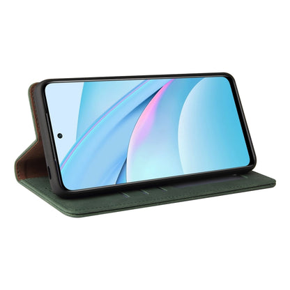 For Xiaomi Mi 10T Lite 5G Simple Suction Closure Horizontal Flip Leather Case with Holder & Card Slot & Wallet(Green) - Xiaomi Cases by buy2fix | Online Shopping UK | buy2fix