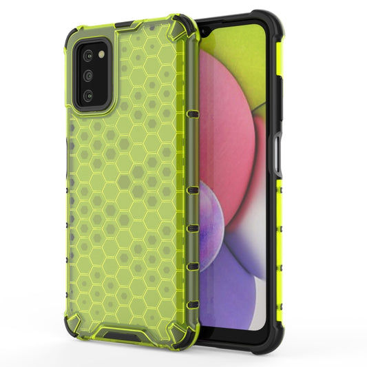 For Samsung Galaxy A03s 164mm Shockproof Honeycomb PC + TPU Case(Green) by buy2fix