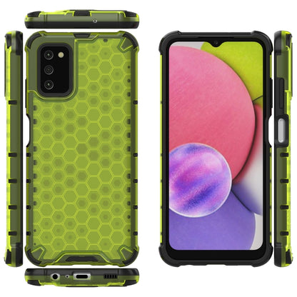 For Samsung Galaxy A03s 164mm Shockproof Honeycomb PC + TPU Case(Green) by buy2fix