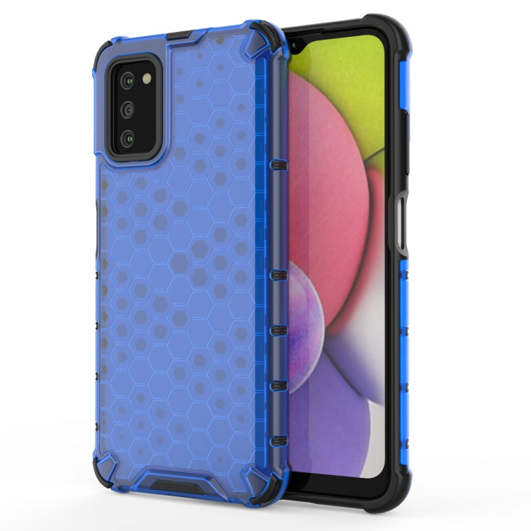 For Samsung Galaxy A03s 164mm Shockproof Honeycomb PC + TPU Case(Blue) by buy2fix