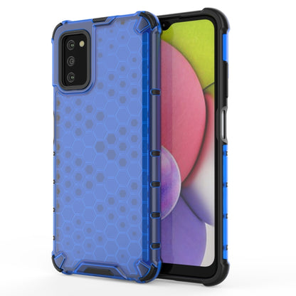 For Samsung Galaxy A03s 164mm Shockproof Honeycomb PC + TPU Case(Blue) by buy2fix