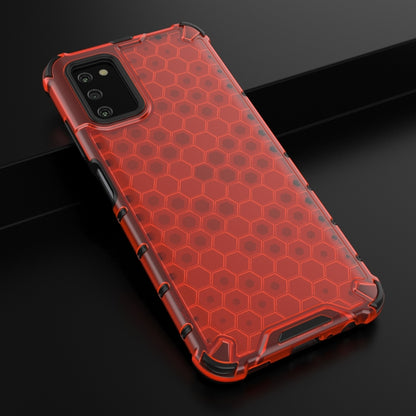 For Samsung Galaxy A03s 164mm Shockproof Honeycomb PC + TPU Case(Red) by buy2fix