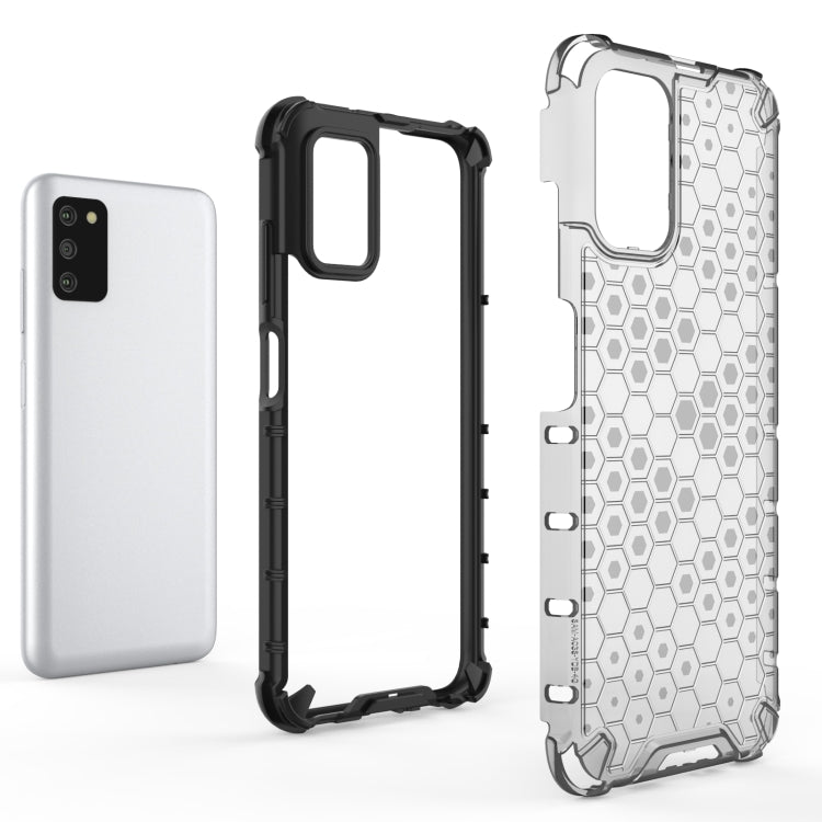 For Samsung Galaxy A03s 164mm Shockproof Honeycomb PC + TPU Case(Black) by buy2fix