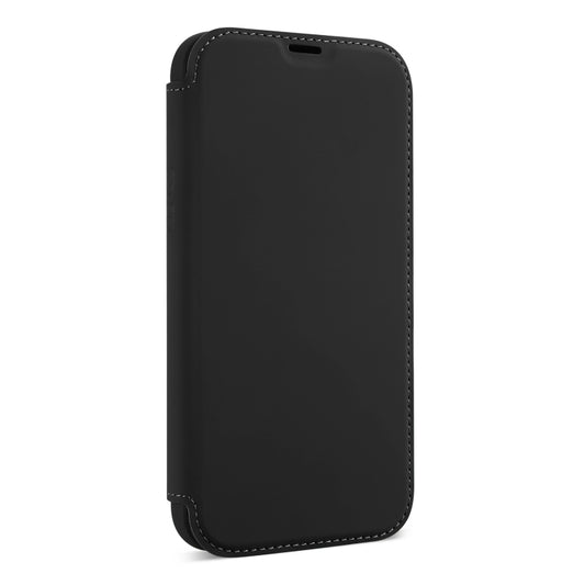 For iPhone 13 Pro Skin Feel Horizontal Flip PU Leather Case with Holder & Card Slot (Black) by buy2fix