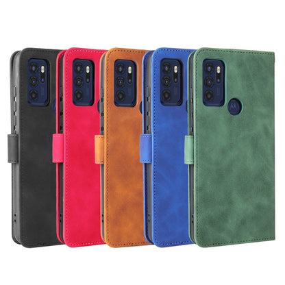 For Motorola Moto G60S Solid Color Skin Feel Magnetic Buckle Horizontal Flip PU Leather Case with Holder & Card Slots & Wallet(Green) - Motorola Cases by buy2fix | Online Shopping UK | buy2fix