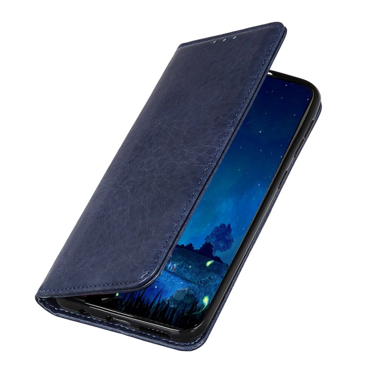 For Xiaomi Mi 11T / 11T Pro Magnetic Crazy Horse Texture Horizontal Flip Leather Case with Holder & Card Slots & Wallet(Blue) - Xiaomi Cases by buy2fix | Online Shopping UK | buy2fix