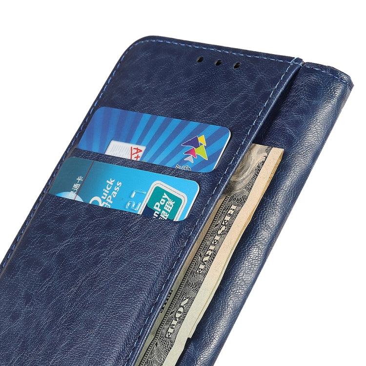 For Xiaomi Mi 11T / 11T Pro Magnetic Crazy Horse Texture Horizontal Flip Leather Case with Holder & Card Slots & Wallet(Blue) - Xiaomi Cases by buy2fix | Online Shopping UK | buy2fix