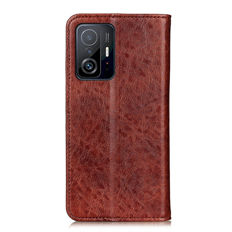 For Xiaomi Mi 11T / 11T Pro Magnetic Crazy Horse Texture Horizontal Flip Leather Case with Holder & Card Slots & Wallet(Brown) - Xiaomi Cases by buy2fix | Online Shopping UK | buy2fix