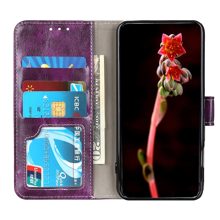 For Xiaomi Mi 11T / 11T Pro Retro Crazy Horse Texture Horizontal Flip Leather Case with Holder & Card Slots & Photo Frame & Wallet(Purple) - Xiaomi Cases by buy2fix | Online Shopping UK | buy2fix