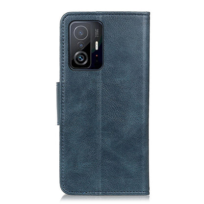 For Xiaomi Mi 11T / 11T Pro Mirren Crazy Horse Texture Horizontal Flip Leather Case with Holder & Card Slots & Wallet(Blue) - Xiaomi Cases by buy2fix | Online Shopping UK | buy2fix