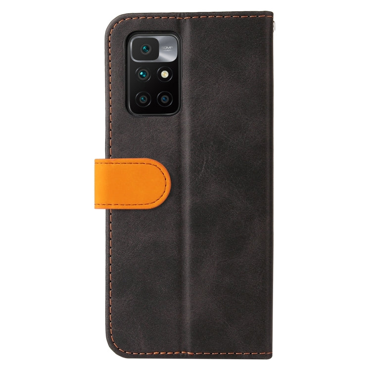 For Xiaomi Redmi 10 Business Stitching-Color Horizontal Flip PU Leather Case with Holder & Card Slots & Photo Frame(Orange) - Xiaomi Cases by buy2fix | Online Shopping UK | buy2fix