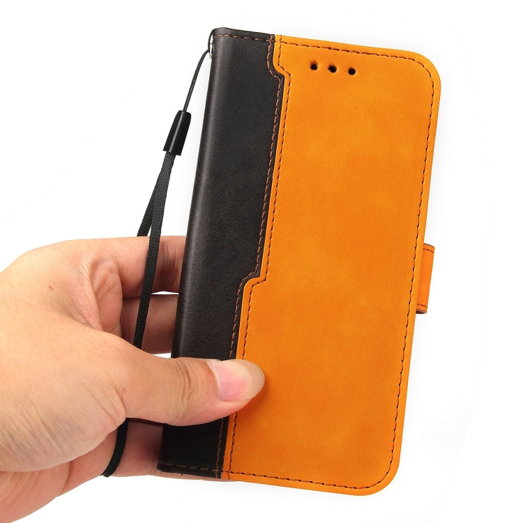 For Xiaomi Redmi 10 Business Stitching-Color Horizontal Flip PU Leather Case with Holder & Card Slots & Photo Frame(Orange) - Xiaomi Cases by buy2fix | Online Shopping UK | buy2fix