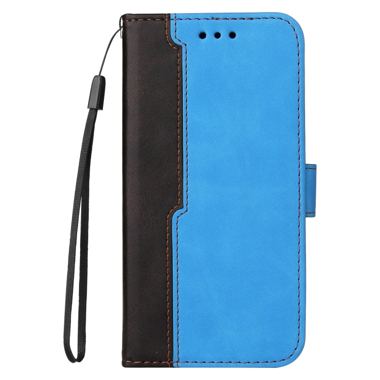 For Xiaomi Redmi 10 Business Stitching-Color Horizontal Flip PU Leather Case with Holder & Card Slots & Photo Frame(Blue) - Xiaomi Cases by buy2fix | Online Shopping UK | buy2fix