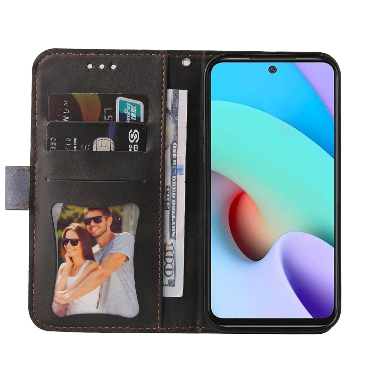 For Xiaomi Redmi 10 Business Stitching-Color Horizontal Flip PU Leather Case with Holder & Card Slots & Photo Frame(Gray) - Xiaomi Cases by buy2fix | Online Shopping UK | buy2fix