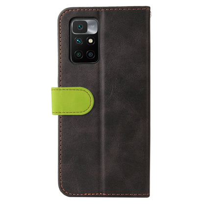 For Xiaomi Redmi 10 Business Stitching-Color Horizontal Flip PU Leather Case with Holder & Card Slots & Photo Frame(Green) - Xiaomi Cases by buy2fix | Online Shopping UK | buy2fix