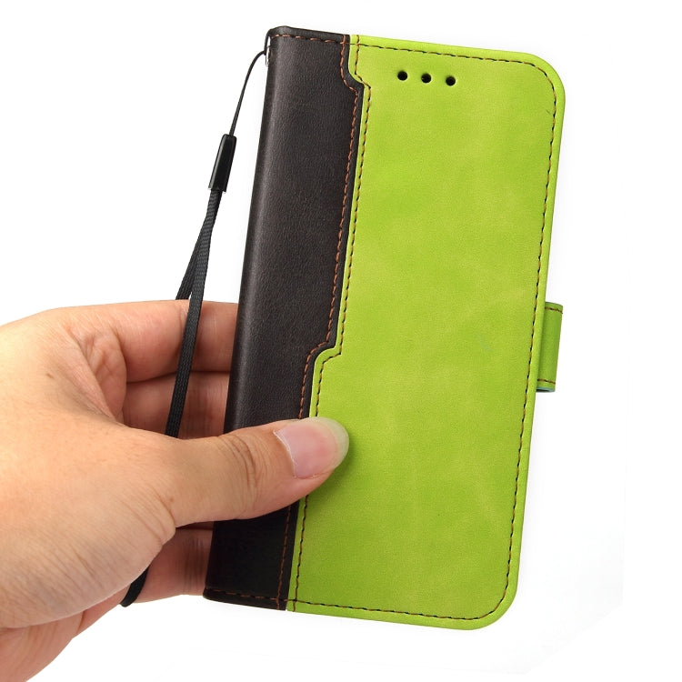 For Xiaomi Redmi 10 Business Stitching-Color Horizontal Flip PU Leather Case with Holder & Card Slots & Photo Frame(Green) - Xiaomi Cases by buy2fix | Online Shopping UK | buy2fix