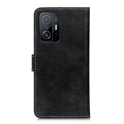 For Xiaomi Mi 11T / 11T Pro Crocodile Texture Horizontal Flip Leather Case with Holder & Card Slots & Wallet(Black) - Xiaomi Cases by buy2fix | Online Shopping UK | buy2fix