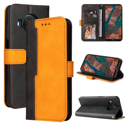 For Nokia X10 / X20 Business Stitching-Color Horizontal Flip PU Leather Case with Holder & Card Slots & Photo Frame(Orange) - Nokia Cases by buy2fix | Online Shopping UK | buy2fix