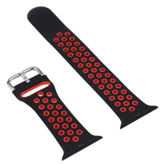 Silicone Watch Band + Protective Case with Screen Protector Set For Apple Watch Series 3 & 2 & 1 42mm(Black Red) by buy2fix