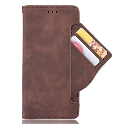 For iPhone 13 Skin Feel Calf Pattern Horizontal Flip Leather Case with Holder & Card Slots & Photo Frame(Brown) - iPhone 13 Cases by buy2fix | Online Shopping UK | buy2fix