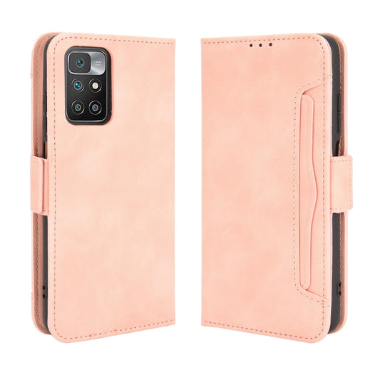 For Xiaomi Redmi 10 Skin Feel Calf Pattern Horizontal Flip Leather Case with Holder & Card Slots & Photo Frame(Pink) by buy2fix
