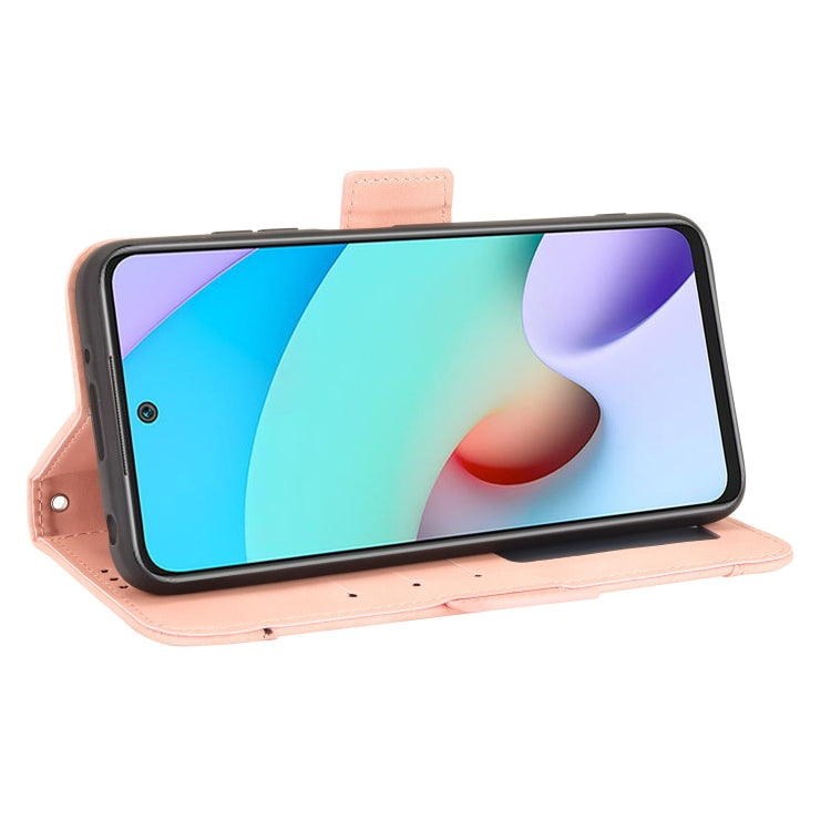 For Xiaomi Redmi 10 Skin Feel Calf Pattern Horizontal Flip Leather Case with Holder & Card Slots & Photo Frame(Pink) - Xiaomi Cases by buy2fix | Online Shopping UK | buy2fix