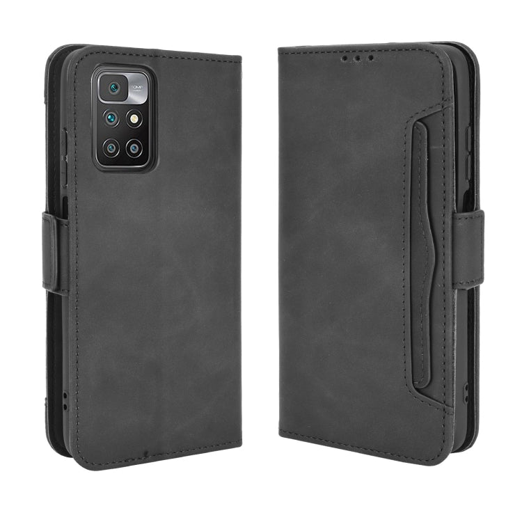 For Xiaomi Redmi 10 Skin Feel Calf Pattern Horizontal Flip Leather Case with Holder & Card Slots & Photo Frame(Black) - Xiaomi Cases by buy2fix | Online Shopping UK | buy2fix