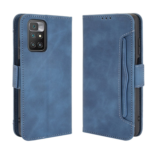 For Xiaomi Redmi 10 Skin Feel Calf Pattern Horizontal Flip Leather Case with Holder & Card Slots & Photo Frame(Blue) by buy2fix