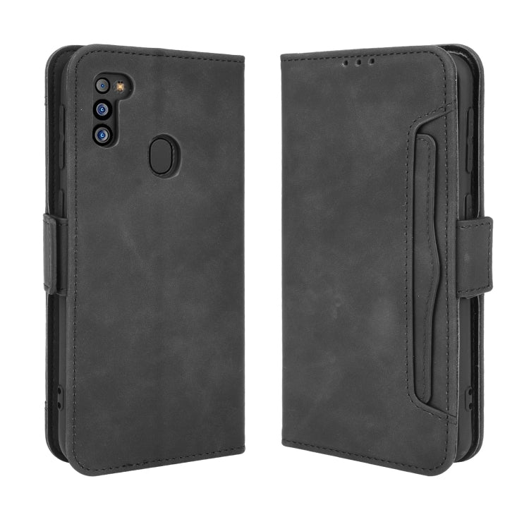 For Samsung Galaxy M21 2021 Skin Feel Calf Pattern Horizontal Flip Leather Case with Holder & Card Slots & Photo Frame(Black) by buy2fix
