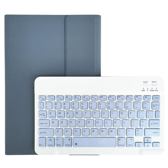 For Lenovo Pad Tab P11 Pro 11.5 inch TB-J706F LX115 Solid Color Detachable Square Keycap Bluetooth Keyboard Leather Tablet Case with Stand(Purple)