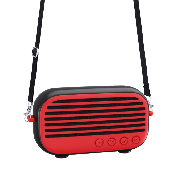 New Rixing NR-3000M Bluetooth 5.0 Portable Karaoke Wireless Bluetooth Speaker with Microphone & Shoulder Strap(Red) - Desktop Speaker by NewRixing | Online Shopping UK | buy2fix