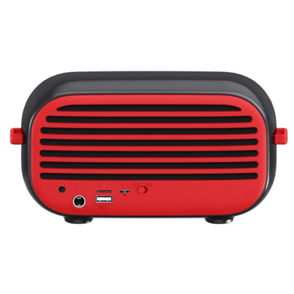 New Rixing NR-3000M Bluetooth 5.0 Portable Karaoke Wireless Bluetooth Speaker with Microphone & Shoulder Strap(Red) - Desktop Speaker by NewRixing | Online Shopping UK | buy2fix