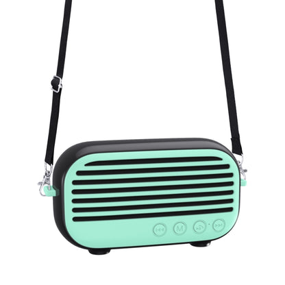 New Rixing NR-3000M Bluetooth 5.0 Portable Karaoke Wireless Bluetooth Speaker with Microphone & Shoulder Strap(Green) - Desktop Speaker by NewRixing | Online Shopping UK | buy2fix