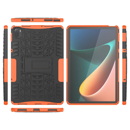 Tire Texture TPU + PC Shockproof Case with Holder For Xiaomi Pad 5 / 5 Pro(Orange) - More Tablet Cases by buy2fix | Online Shopping UK | buy2fix