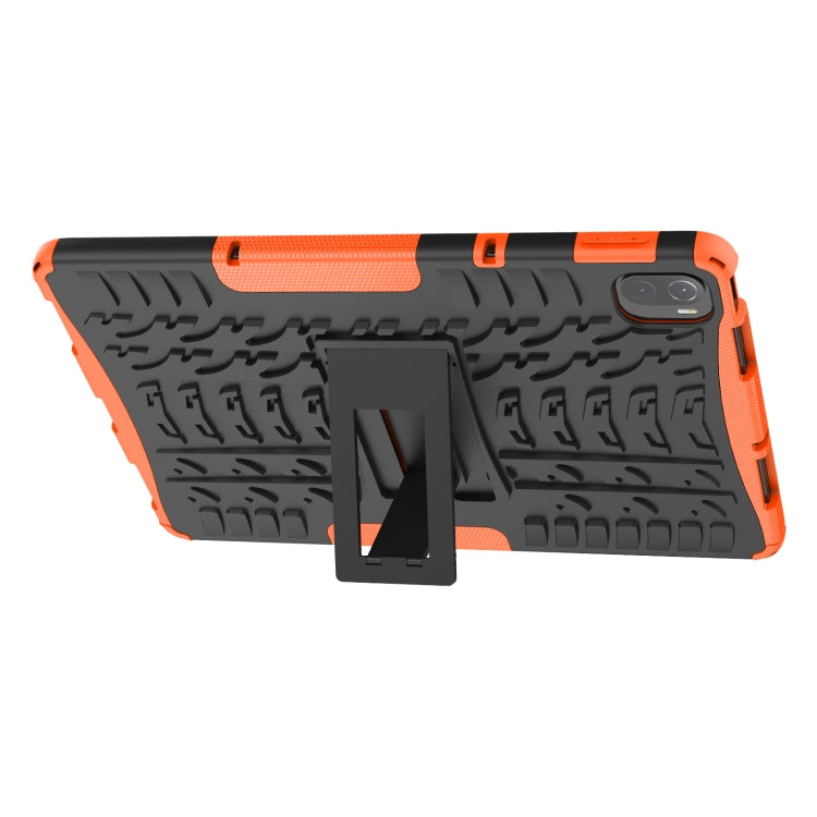 Tire Texture TPU + PC Shockproof Case with Holder For Xiaomi Pad 5 / 5 Pro(Orange) - More Tablet Cases by buy2fix | Online Shopping UK | buy2fix