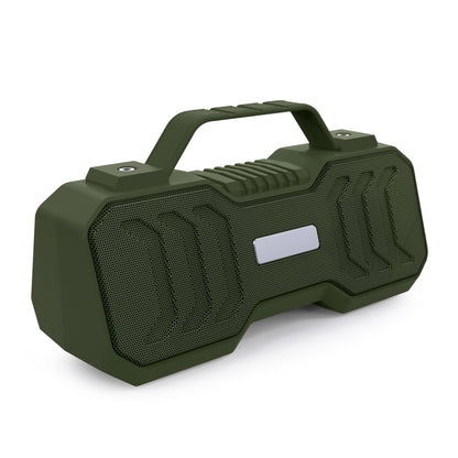 New Rixing NR-4500M Bluetooth 5.0 Portable Outdoor Karaoke Wireless Bluetooth Speaker with Microphone(Dark Green) - Desktop Speaker by NewRixing | Online Shopping UK | buy2fix