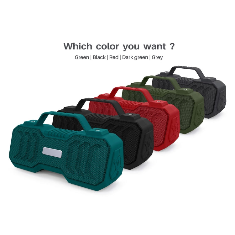 New Rixing NR-4500M Bluetooth 5.0 Portable Outdoor Karaoke Wireless Bluetooth Speaker with Microphone(Green) - Desktop Speaker by NewRixing | Online Shopping UK | buy2fix