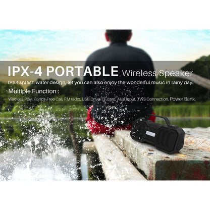 New Rixing NR-4500M Bluetooth 5.0 Portable Outdoor Karaoke Wireless Bluetooth Speaker with Microphone(Dark Green) - Desktop Speaker by NewRixing | Online Shopping UK | buy2fix