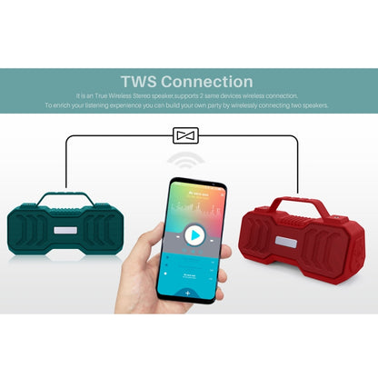 New Rixing NR-4500M Bluetooth 5.0 Portable Outdoor Karaoke Wireless Bluetooth Speaker with Microphone(Green) - Desktop Speaker by NewRixing | Online Shopping UK | buy2fix