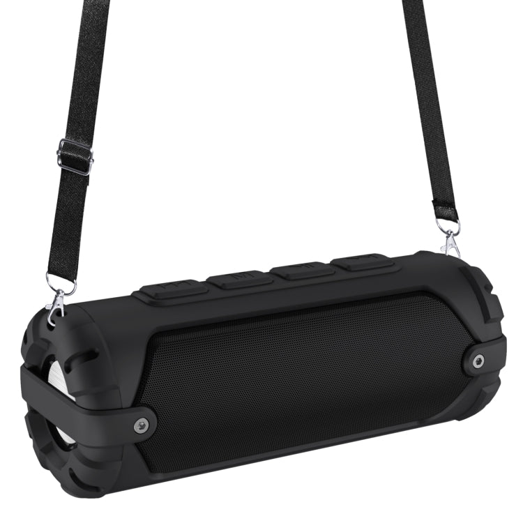 New Rixing NR-6013 Bluetooth 5.0 Portable Outdoor Wireless Bluetooth Speaker with Shoulder Strap(Black) - Desktop Speaker by NewRixing | Online Shopping UK | buy2fix