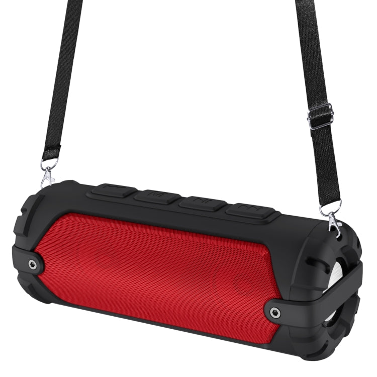 New Rixing NR-6013 Bluetooth 5.0 Portable Outdoor Wireless Bluetooth Speaker with Shoulder Strap(Red) - Desktop Speaker by NewRixing | Online Shopping UK | buy2fix
