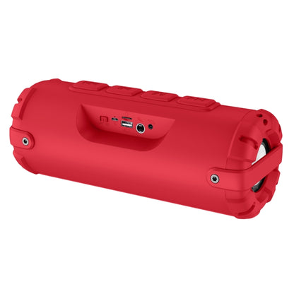 New Rixing NR-6013M Bluetooth 5.0 Portable Outdoor Karaoke Wireless Bluetooth Speaker with Microphone & Shoulder Strap(Red) - Desktop Speaker by NewRixing | Online Shopping UK | buy2fix